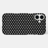 Coques Case-Mate iPhone crâne effrayant sur fond noir (Verso (horizontal))