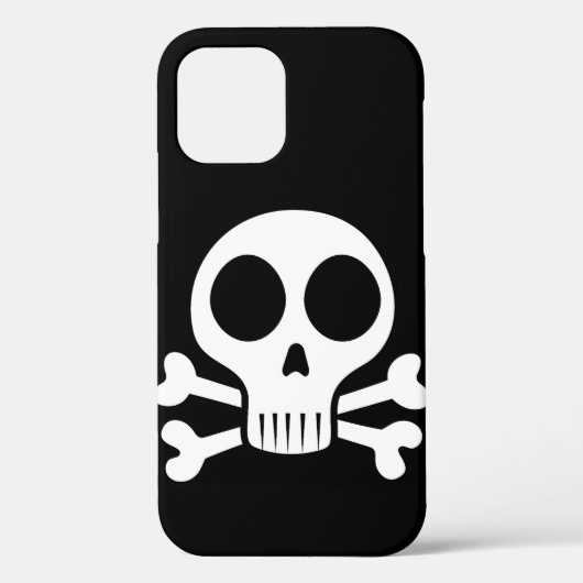 Coques Case-Mate iPhone crâne effrayant sur fond noir (Verso)