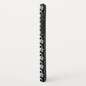 Coques Case-Mate iPhone crâne effrayant sur fond noir (Dos/Gauche)