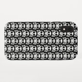 Coques Case-Mate iPhone crâne effrayant sur fond noir (Dos (Horizontal))