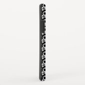 Coques Case-Mate iPhone crâne effrayant sur fond noir (Dos/Droite)