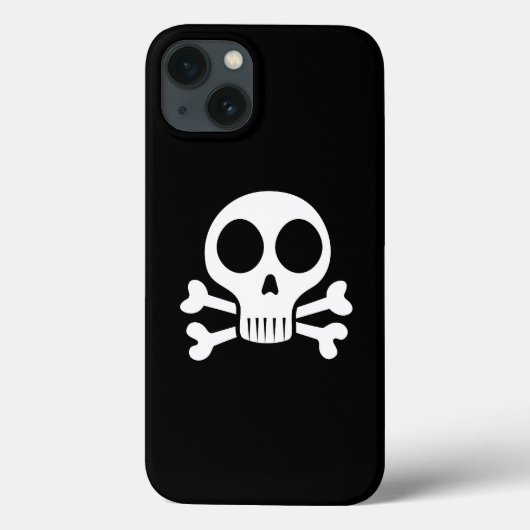 Coques Case-Mate iPhone crâne effrayant sur fond noir (Verso)