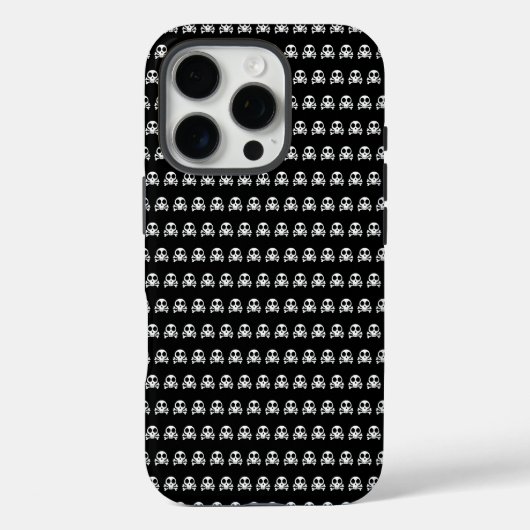 Coques Case-Mate iPhone crâne effrayant sur fond noir (Verso)