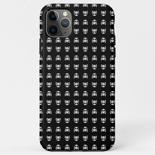 Coques Case-Mate iPhone crâne effrayant sur fond noir (Dos)