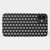Coques Case-Mate iPhone crâne effrayant sur fond noir (Dos (Horizontal))
