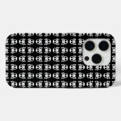 Coques Case-Mate iPhone Crâne éffrayant sur un arrière - plan noir (Verso (horizontal))