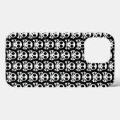 Coques Case-Mate iPhone Crâne éffrayant sur un arrière - plan noir (Verso (horizontal))