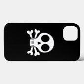 Coques Case-Mate iPhone Crâne éffrayant sur un arrière - plan noir (Verso (horizontal))