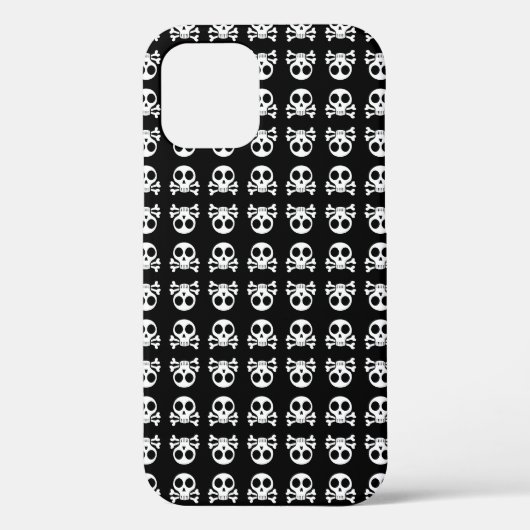 Coques Case-Mate iPhone Crâne éffrayant sur un arrière - plan noir (Verso)