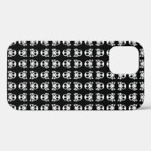 Coques Case-Mate iPhone Crâne éffrayant sur un arrière - plan noir (Verso (horizontal))