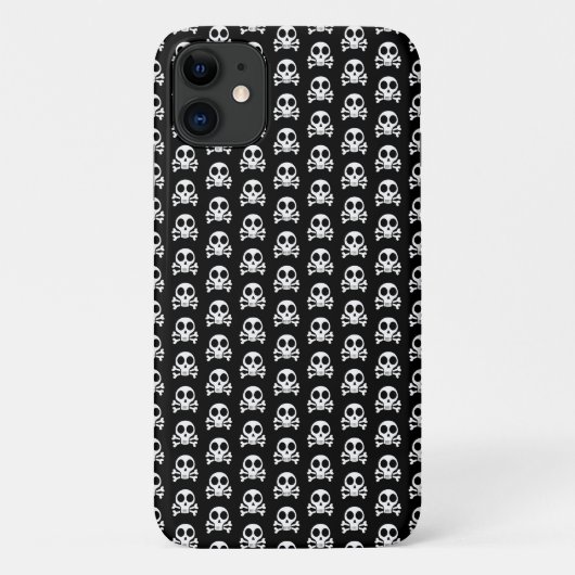 Coques Case-Mate iPhone Crâne éffrayant sur un arrière - plan noir (Dos)
