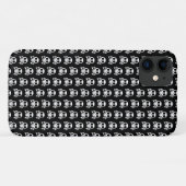Coques Case-Mate iPhone Crâne éffrayant sur un arrière - plan noir (Dos (Horizontal))