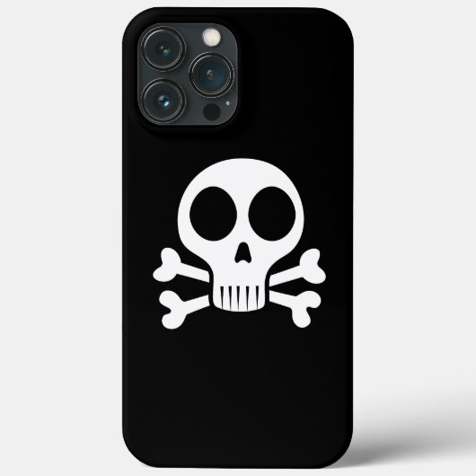 Coques Case-Mate iPhone Crâne éffrayant sur un arrière - plan noir (Verso)