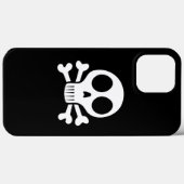 Coques Case-Mate iPhone Crâne éffrayant sur un arrière - plan noir (Verso (horizontal))