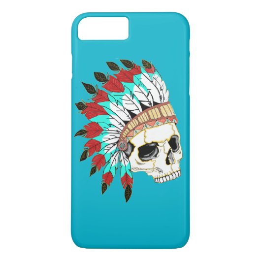 Coques Case-Mate iPhone Crâne en chef indien (Dos)