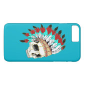 Coques Case-Mate iPhone Crâne en chef indien (Dos (Horizontal))