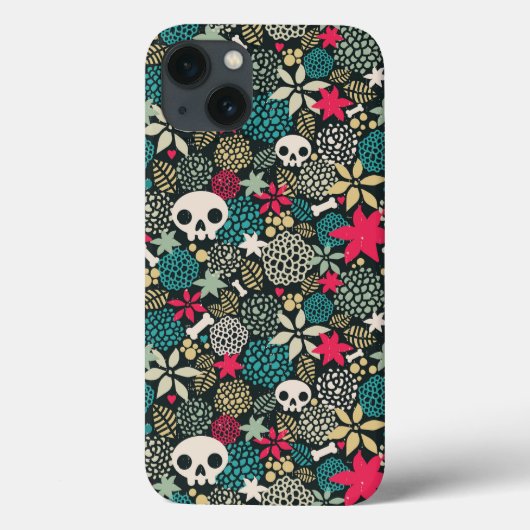 Coques Case-Mate iPhone Crâne en fleurs (Verso)