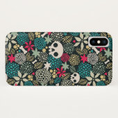 Coques Case-Mate iPhone Crâne en fleurs (Dos (Horizontal))