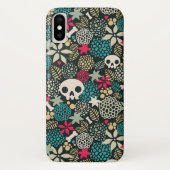 Coques Case-Mate iPhone Crâne en fleurs (Dos)