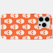Coques Case-Mate iPhone Crâne en rose, orange et crème (Verso (horizontal))