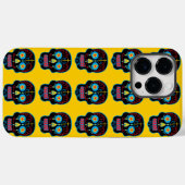 Coques Case-Mate iPhone Crâne en sucre noir (Verso (horizontal))