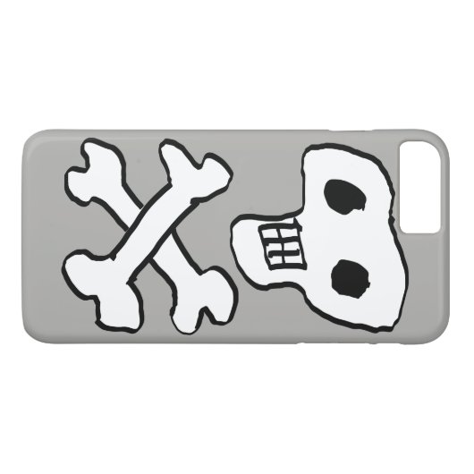 Coques Case-Mate iPhone Crâne et arêtes croisées conception pirate (Dos (Horizontal))