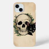 Coques Case-Mate iPhone Crâne et chat noir (Verso)