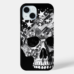 Coque Pour iPhone 15 Crâne et étoiles IV