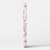 Coques Case-Mate iPhone Crâne et fleurs. Arrière - plan sans couture. da m (Verso / Gauche)