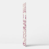 Coques Case-Mate iPhone Crâne et fleurs. Arrière - plan sans couture. da m (Verso / Droite)