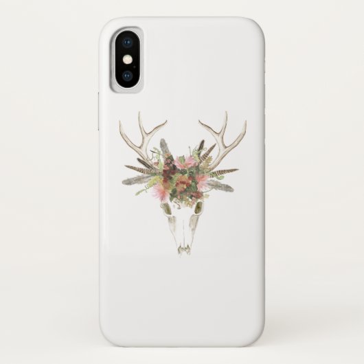 Coques Case-Mate iPhone Crâne et fleurs de cerfs (Dos)