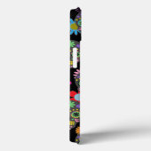 Coques Case-Mate iPhone Crâne et fleurs de sucre fou sur Motif noir (Verso / Droite)