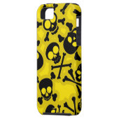 Coques Case-Mate iPhone Crâne et motif d'os croisés (Dos gauche)