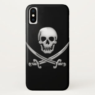 Coques Pour iPhone Crâne et os croisés de l'épée et du pirate de verr