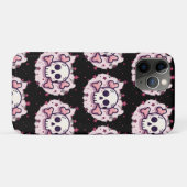 Coques Case-Mate iPhone Crâne et Os en Rose Pastel (Dos (Horizontal))