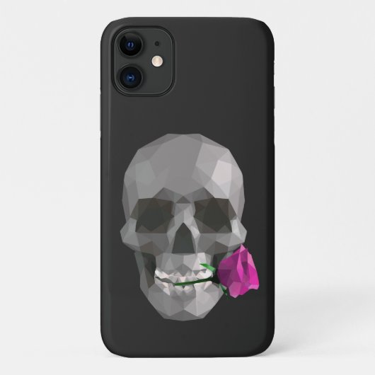 Coques Case-Mate iPhone Crâne et rose (Dos)