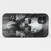 Coques Case-Mate iPhone Crâne et roses (Dos (Horizontal))