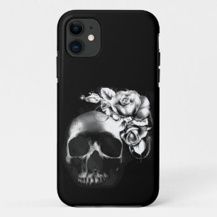 Coques Pour iPhone Crâne et roses