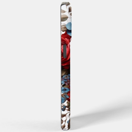 Coques Case-Mate iPhone 💀 Crâne Fleuri Élégant 🌸 (Verso / Droite)