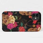 Coques Case-Mate iPhone crâne floral (Dos (Horizontal))