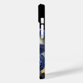 Coques Case-Mate iPhone Crâne floral bleu personnalisé (Verso / Gauche)