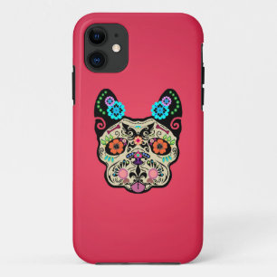 Coque Case-Mate Pour iPhone Crâne Frenchie - rose de sucre