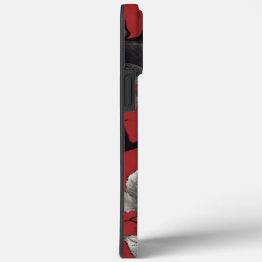 Coques Case-Mate iPhone Crâne gothique avec Rose noir (Verso / Droite)