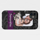 Coques Case-Mate iPhone Crâne gothique de tatouage (Dos (Horizontal))
