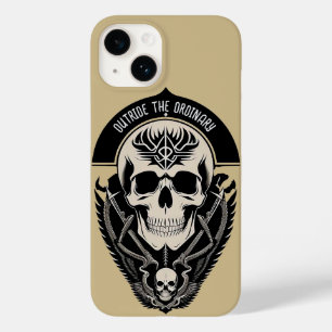 Coque Pour iPhone 14 Crâne gothique orné avec filigrane complexe