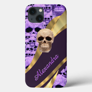Etui iPhone Case-Mate Crâne gothique violet personnalisé