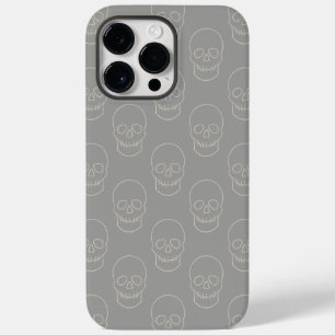 Coque Pour Pour iPhone 14 Pro Max Crâne - Gris Fantôme et Blanc Os