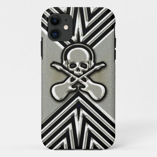 Coques Case-Mate iPhone Crâne, guitares et écouteurs (Dos)