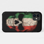 Coques Case-Mate iPhone Crâne italien de drapeau sur le noir (Dos (Horizontal))