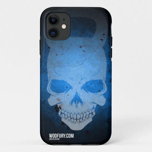 Coques Case-Mate iPhone Crâne Kettlebell - bleu - édition limitée (Dos)